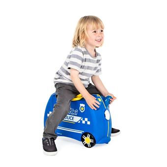 Valise de voyage à roulettes enfant Trunki Percy Ride On bleue