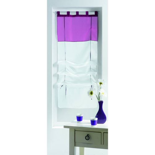 Store bicolore 45 X 180 AUBERGINE
