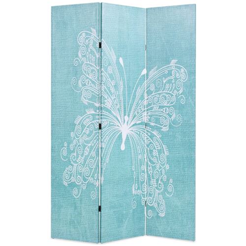 vidaXL Cloison de séparation pliable 120 x 170 cm Papillon Bleu