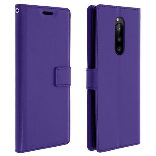 Housse Sony Xperia 1 Étui Folio Portefeuille Fonction Support Vidéo - violet