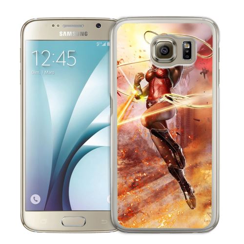 Coque pour Samsung Galaxy S6 Edge wonder woman comics