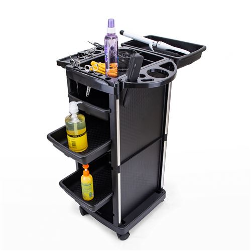 Bodyline - Health and Massage - Chariot portable pour coiffeurs et esthéticiennes avec roues et grands compartiments Twists