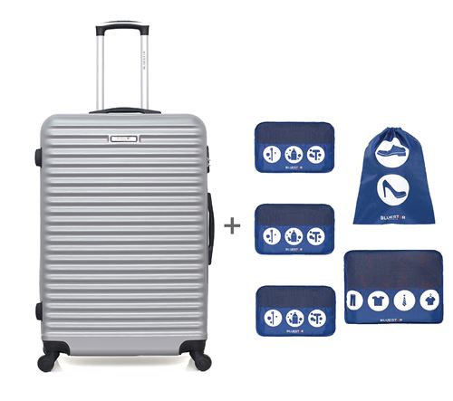 Valise Grand Format + Organiseur BLUESTAR | BRAZILIA DUPLEIX Gris en ABS