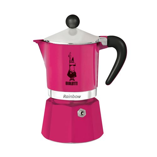 Bialetti 5012 Rainbow Machine à Expresso pour 3 Tasses Aluminium/Plastique Fuchsia 30 x 20 x 15 cm