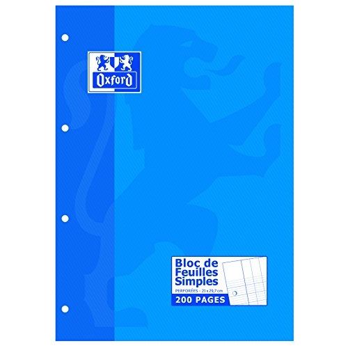 Oxford etudiant bloc-notes a4 200 pages blanc