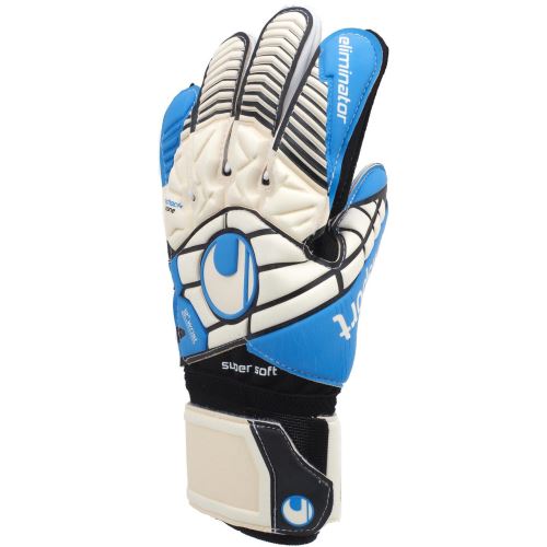Gants gardien football Uhlsport Eliminator supersoft pro Bleu moyen Taille : 8 rèf : 75299