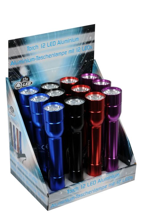 Lampe de poche 12led 4 ass