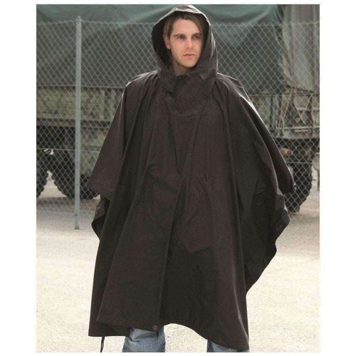 Poncho US Army Mt Mil-Tec Noir