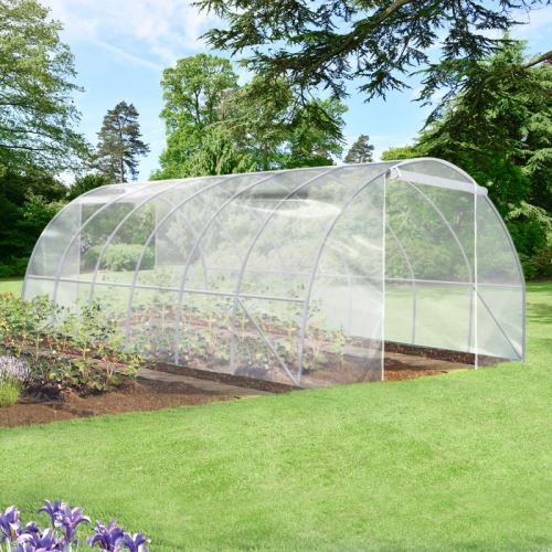 Grande serre tunnel horticole maraichère 18 m² 6X3X2M bâche pvc 200gr/m²