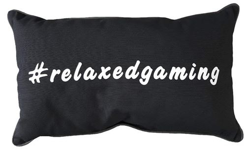 Gamewarez Coussin Cosmic #relaxedgaming Avec Passepoil Gris-argenté, Pour Salon Et Chambre À Choucher (noir 30x50cm) Coussin De Voyage