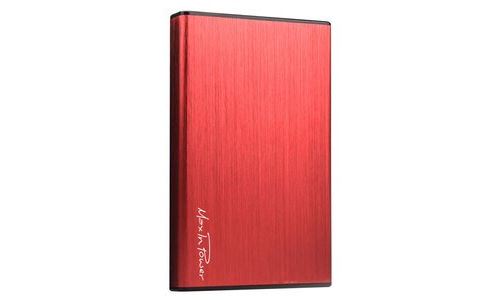 Maxinpower boitier externe usb 3.0 en aluminium brossé pour disque dur 2.5'' sata iii (coloris rouge)