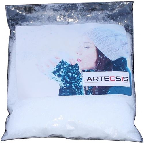 Sachet de neige artificielle, Un monde enneigé, 3 litres, neige intérieur / extérieur décorative, Décoration de Noël, Fausse neige pour décorer votre maison