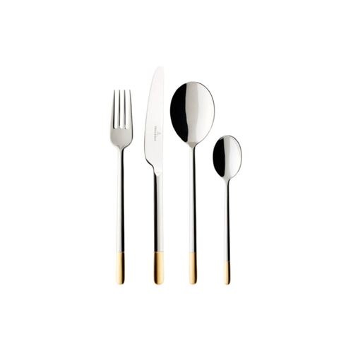 Villeroy & Boch - Tafelbesteck 24tlg. Ella teilvergoldet, One Size, Silber