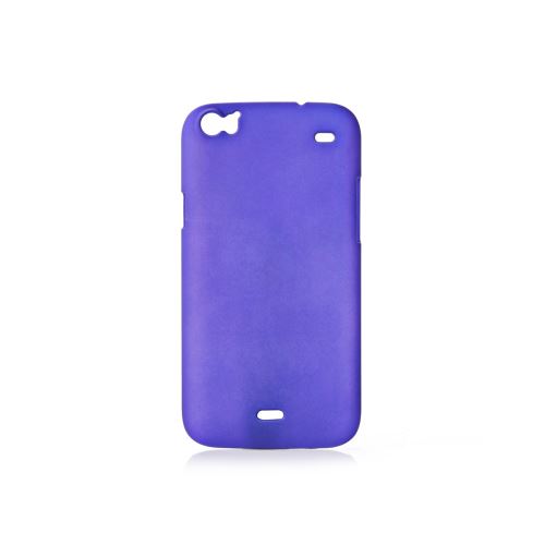 Coque rigide bleue foncé toucher gomme pour Wiko Darkside