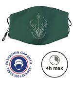 Masque de protection lavable CATÉGORIE 1 - UNS1 Harry Potter - EXPECTO PATRONUM - Vert - Adultes