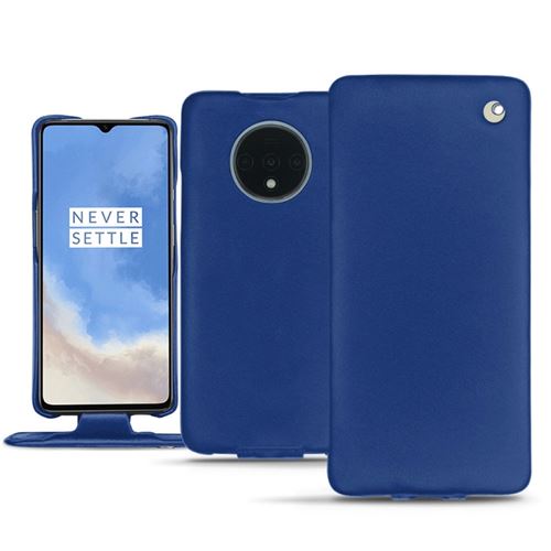 Housse cuir pour OnePlus 7T - Rabat vertical - Cuir Perpétuelle - Bleu - NOREVE