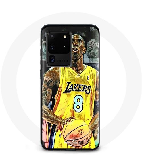Coque pour Samsung Galaxy S20 Ultra Kobe Bryant Dunk lakers 8 NBA Noir Maniacase