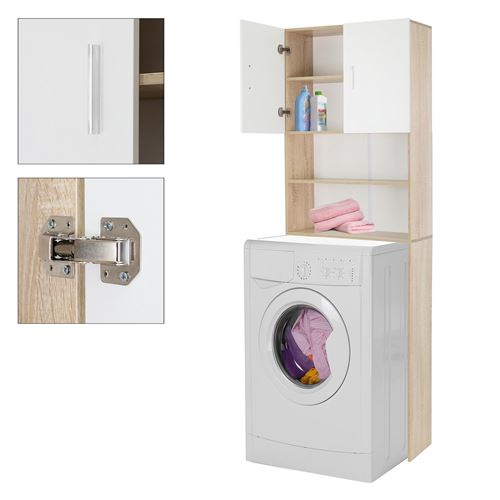 Meuble Lave-Linge 2 Portes Blanc