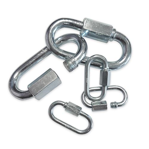 Maillons rapides en acier zingue - mousquetons a visser de 10 mm - oc-pro
