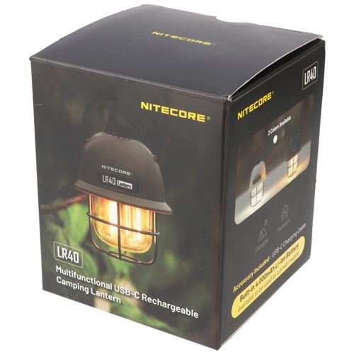 NiteCore NC-LR40-OLIV LR40 LED Lantern, 100 lm, Rechargeable, USB-...