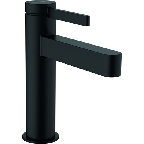 Hansgrohe - Finoris - Miscelatore Da Lavabo 110, Con Sistema Di Scarico Push-open, Coolstart, Ecosmart, Nero Opaco 76024670