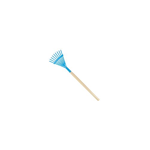 Jouet de plage - Balai à feuille pour enfant - Bleu - Manche en bois