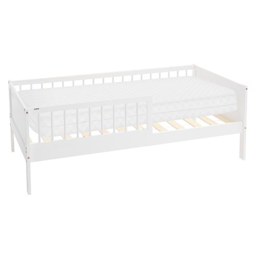 Non Renseigné Blanc Ml-Design Lit D'enfant Design Simple Matelas Inclus 80X160 Cm En Bois De Pin Massif Avec Sommier À Lattes Protection Contre Les Chutes Pour - Image 3