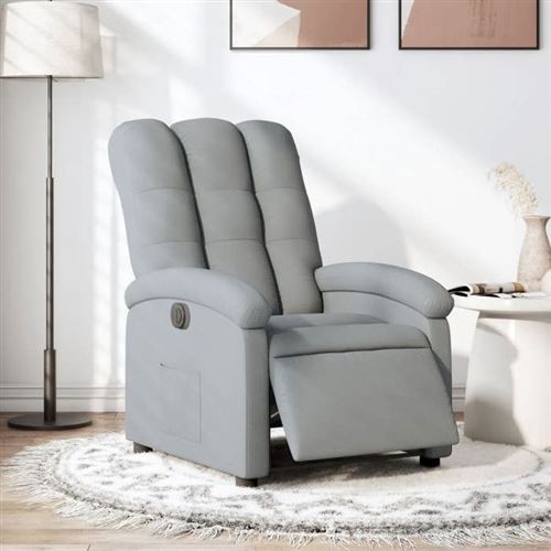 Vidaxl Gris/Clair Fauteuil Électrique Réglable Tissu - Image 2