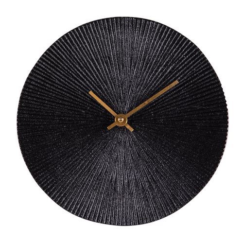 Non Communiqué Noir Horloge À Poser Soleil 20 Cm En Métal - Table Passion - Métal