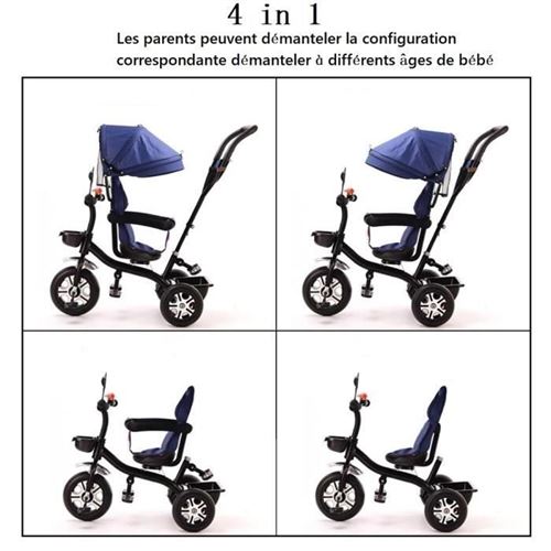 Tricycle enfant Tricycle bébé Mixte Tricycle Evolutif - De 1 à 5 ans - Bleu  - Bébé mixte - Tricycles - Achat & prix