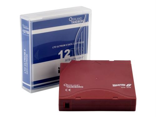 Overland-Tandberg - LTO Ultrium 8 - 12 To / 30 To - non étiqueté - quantité minimum commandée de 5 unités - pour Overland-Tandberg LTO-8 HH