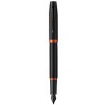 Parker IM Vibrant Rings Noir Orange Vif Plume M