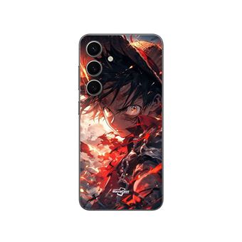 Coque Samsung Galaxy S25+ - Design One Piece Luffy Château - Silicone Noir Anti-choc - Fabrication Française, Livraison Rapide