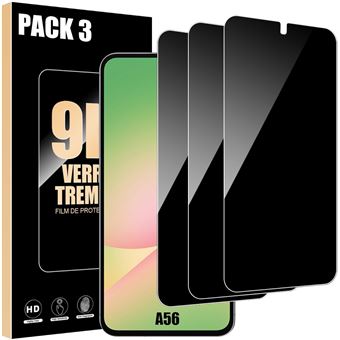 3 Pièces Verre Trempé Anti Espion pour Samsung Galaxy A56 5G, Installation Facile - BOOLING - 1