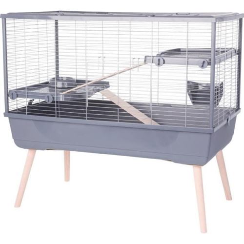 Meilleurs prix pour Cage rongeur surélevée Zolu Néolife 2 étages pour lapin 99 54 92 cm