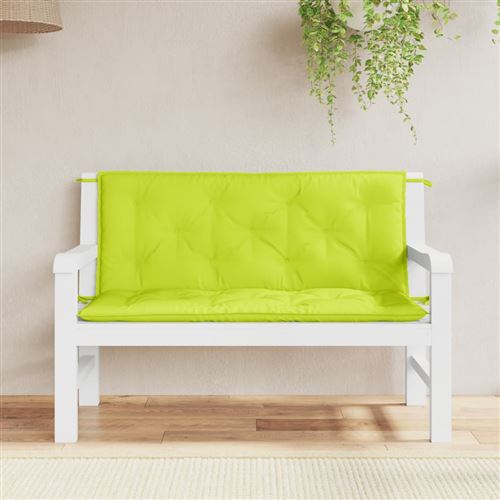 vidaXL Coussin de balancelle Vert vif 120 cm Tissu