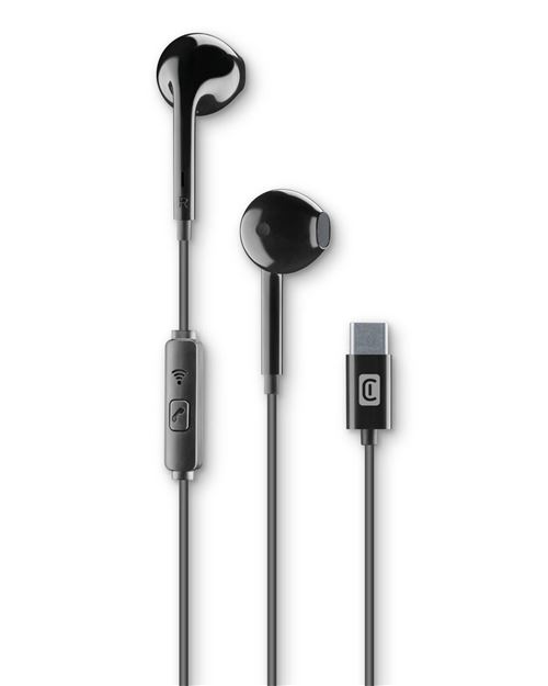 Non Communiqué Noir Cellularline Aucapsuletypeck Écouteur/Casque Avec Fil Ecouteurs Appels/Musique Usb Type-C