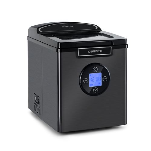Machine À Glaçons Icemeister 2G - 12Kg/24H Affichage LCD Acier Inoxydable - Noir