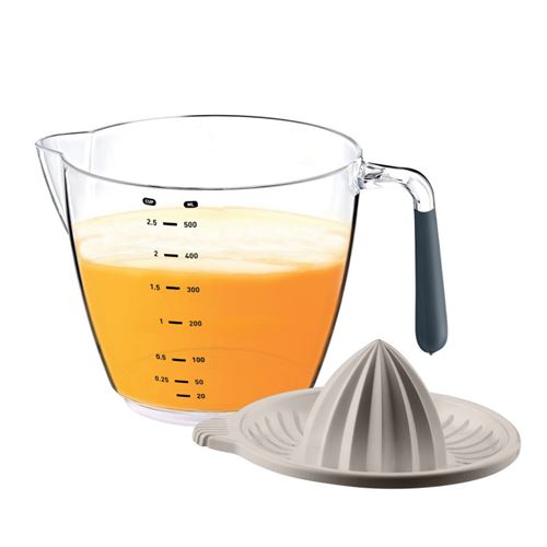 Herzberg HG-CK179: Presse-agrumes et bol doseur Gris
