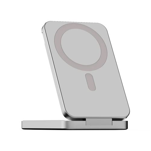 Linq Lqwps082 Banque D'alimentation &Eacute;lectrique 8000 Mah Recharge Sans Fil Argent