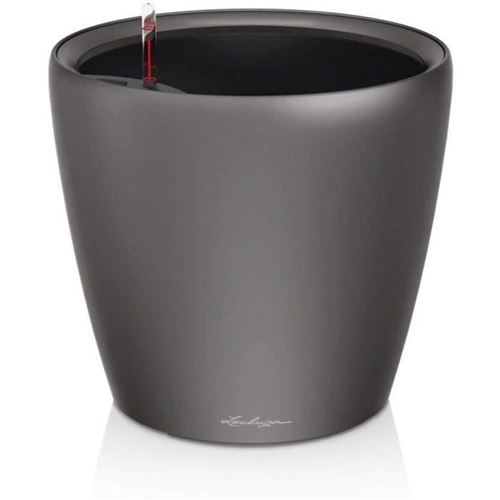  Pot rond Lechuza Premium LS anthracite m&eacute;tallis&eacute; &Oslash;50 x h.47 cm