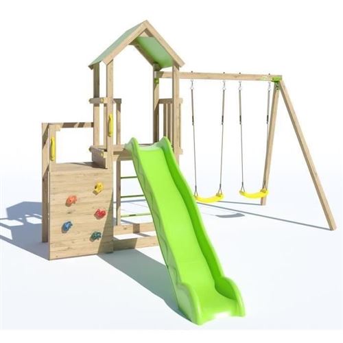 Aire de jeux - Portique, balançoire et toboggan enfant - Ultra Xperience - 2,20 m