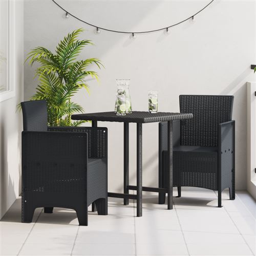 Vidaxl Chaises De Jardin - Ensemble De 2 Anthracite - Image 2