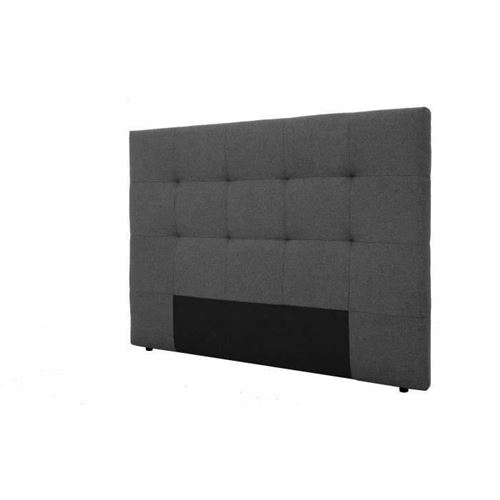 Tete de lit 185 x 100 cm capitonnee - Simili Noir - Pour couchage 140 / 160 ou 180 - ARGOS