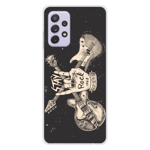 Coque en silicone imprimée compatible Samsung Galaxy A32 5G Stay rock