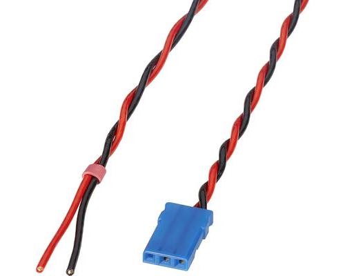 Câble de raccordement Deluxe pour batterie Reely 36181jr [1x JR femelle - 1x extrémité(s) ouverte(s)] 30.00 cm 0.50 mm² torsadé