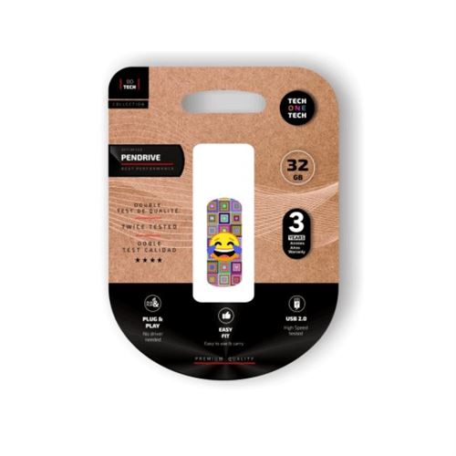 Clé USB Tech One Tech Emoji 32GB USB 2.0 Multicolore avec Clip - Image 3