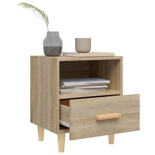 vidaXL - Table de chevet - Chêne - 40 x 35 x 47 cm - Image 3