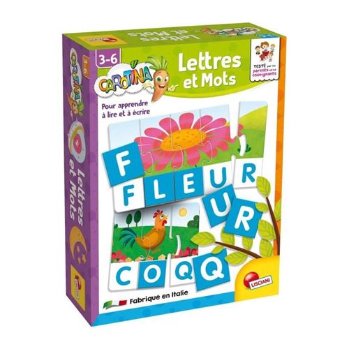 Lettres Et Mots - Carotina - Apprendre A Lire Et A Écrire Simplement - Lisciani