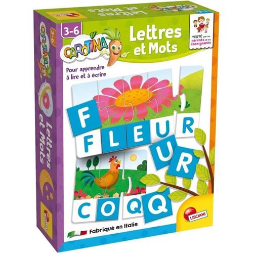 Lettres et Mots - Carotina - Apprendre a lire et a écrire simplement - LISCIANI État correct - N/A reconditionné disponible sur Fnac